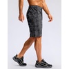 image:imageMens Casual Shorts 9 Lightweight Golf Zipper Pockets Stretch Shorts  Breathable QuickDry Hiking Travel Work Summer ShortsBlack Camo