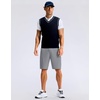 image:imageMens Casual Shorts 9 Lightweight Golf Zipper Pockets Stretch Shorts  Breathable QuickDry Hiking Travel Work Summer ShortsCloudy Grey
