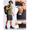 image:imageMens Casual Shorts 9 Lightweight Golf Zipper Pockets Stretch Shorts  Breathable QuickDry Hiking Travel Work Summer ShortsDark Grey