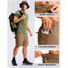 image:imageMens Casual Shorts 9 Lightweight Golf Zipper Pockets Stretch Shorts  Breathable QuickDry Hiking Travel Work Summer ShortsDark Khaki