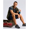 image:imageMens Casual Shorts 9 Lightweight Golf Zipper Pockets Stretch Shorts  Breathable QuickDry Hiking Travel Work Summer ShortsDark Navy