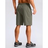 image:imageMens Casual Shorts 9 Lightweight Golf Zipper Pockets Stretch Shorts  Breathable QuickDry Hiking Travel Work Summer ShortsGrey Green