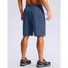 image:imageMens Casual Shorts 9 Lightweight Golf Zipper Pockets Stretch Shorts  Breathable QuickDry Hiking Travel Work Summer ShortsHaze Blue