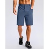 image:imageMens Casual Shorts 9 Lightweight Golf Zipper Pockets Stretch Shorts  Breathable QuickDry Hiking Travel Work Summer ShortsHaze Blue