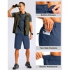 image:imageMens Casual Shorts 9 Lightweight Golf Zipper Pockets Stretch Shorts  Breathable QuickDry Hiking Travel Work Summer ShortsHaze Blue