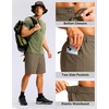 image:imageMens Casual Shorts 9 Lightweight Golf Zipper Pockets Stretch Shorts  Breathable QuickDry Hiking Travel Work Summer ShortsMedium Khaki