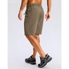 image:imageMens Casual Shorts 9 Lightweight Golf Zipper Pockets Stretch Shorts  Breathable QuickDry Hiking Travel Work Summer ShortsMedium Khaki