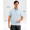 image:imageMens Golf Shirt Dry Fit Short Sleeve Polos Athletic Polo Shirts for Men  Moisture Wicking CoolTouch 4Way Stretch UPF50 Contrast Collar Tagless Comfort for Tennis Pickleball Active CasualLight Blue