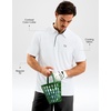 image:imageMens Golf Shirt Dry Fit Short Sleeve Polos Athletic Polo Shirts for Men  Moisture Wicking CoolTouch 4Way Stretch UPF50 Contrast Collar Tagless Comfort for Tennis Pickleball Active CasualWhite