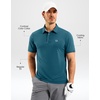image:imageMens Golf Shirt Dry Fit Short Sleeve Polos Athletic Polo Shirts for Men  Moisture Wicking CoolTouch 4Way Stretch UPF50 Contrast Collar Tagless Comfort for Tennis Pickleball Active CasualTeal