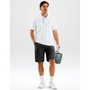 image:imageMens Golf Shirt Dry Fit Short Sleeve Polos Athletic Polo Shirts for Men  Moisture Wicking CoolTouch 4Way Stretch UPF50 Contrast Collar Tagless Comfort for Tennis Pickleball Active CasualWhite