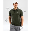 image:imageMens Golf Shirt Dry Fit Short Sleeve Polos Athletic Polo Shirts for Men  Moisture Wicking CoolTouch 4Way Stretch UPF50 Contrast Collar Tagless Comfort for Tennis Pickleball Active CasualArmy Green