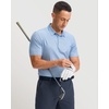 image:imageMens Golf Shirts Dry Fit Micro Print Short Sleeve Polo  Breathable Moisture Wicking Lightweight WrinkleFree Soft Sun Protection Cool Stretchy Tennis Sports DailyBlue Flower