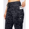 image:imageWomens Joggers with Zipper Pockets Tapered Athletic Pants for Women  Stretchy Lounge Jogging Workout Soft Elastic Waistband Drawstring Cuffed AnkleBlack Camo