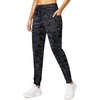 image:imageWomens Joggers with Zipper Pockets Tapered Athletic Pants for Women  Stretchy Lounge Jogging Workout Soft Elastic Waistband Drawstring Cuffed AnkleBlack Camo