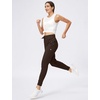 image:imageWomens Joggers with Zipper Pockets Tapered Athletic Pants for Women  Stretchy Lounge Jogging Workout Soft Elastic Waistband Drawstring Cuffed AnkleBrown
