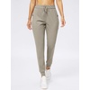 image:imageWomens Joggers with Zipper Pockets Tapered Athletic Pants for Women  Stretchy Lounge Jogging Workout Soft Elastic Waistband Drawstring Cuffed AnkleCarbon Dust