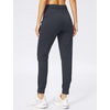 image:imageWomens Joggers with Zipper Pockets Tapered Athletic Pants for Women  Stretchy Lounge Jogging Workout Soft Elastic Waistband Drawstring Cuffed AnkleDark Grey