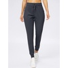 image:imageWomens Joggers with Zipper Pockets Tapered Athletic Pants for Women  Stretchy Lounge Jogging Workout Soft Elastic Waistband Drawstring Cuffed AnkleDark Grey