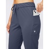 image:imageWomens Joggers with Zipper Pockets Tapered Athletic Pants for Women  Stretchy Lounge Jogging Workout Soft Elastic Waistband Drawstring Cuffed AnkleDusty Blue