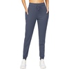 image:imageWomens Joggers with Zipper Pockets Tapered Athletic Pants for Women  Stretchy Lounge Jogging Workout Soft Elastic Waistband Drawstring Cuffed AnkleDusty Blue