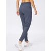 image:imageWomens Joggers with Zipper Pockets Tapered Athletic Pants for Women  Stretchy Lounge Jogging Workout Soft Elastic Waistband Drawstring Cuffed AnkleDusty Blue