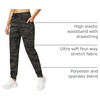 image:imageWomens Joggers with Zipper Pockets Tapered Athletic Pants for Women  Stretchy Lounge Jogging Workout Soft Elastic Waistband Drawstring Cuffed AnkleGreen Camo
