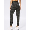 image:imageWomens Joggers with Zipper Pockets Tapered Athletic Pants for Women  Stretchy Lounge Jogging Workout Soft Elastic Waistband Drawstring Cuffed AnkleGreen Camo
