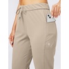 image:imageWomens Joggers with Zipper Pockets Tapered Athletic Pants for Women  Stretchy Lounge Jogging Workout Soft Elastic Waistband Drawstring Cuffed AnkleKhaki