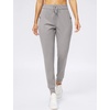 image:imageWomens Joggers with Zipper Pockets Tapered Athletic Pants for Women  Stretchy Lounge Jogging Workout Soft Elastic Waistband Drawstring Cuffed AnkleLight Grey