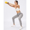 image:imageWomens Joggers with Zipper Pockets Tapered Athletic Pants for Women  Stretchy Lounge Jogging Workout Soft Elastic Waistband Drawstring Cuffed AnkleLight Grey
