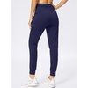 image:imageWomens Joggers with Zipper Pockets Tapered Athletic Pants for Women  Stretchy Lounge Jogging Workout Soft Elastic Waistband Drawstring Cuffed AnkleNavy