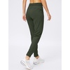 image:imageWomens Joggers with Zipper Pockets Tapered Athletic Pants for Women  Stretchy Lounge Jogging Workout Soft Elastic Waistband Drawstring Cuffed AnkleOlive Green