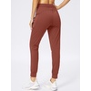 image:imageWomens Joggers with Zipper Pockets Tapered Athletic Pants for Women  Stretchy Lounge Jogging Workout Soft Elastic Waistband Drawstring Cuffed AnkleSavannah Red