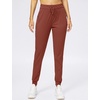 image:imageWomens Joggers with Zipper Pockets Tapered Athletic Pants for Women  Stretchy Lounge Jogging Workout Soft Elastic Waistband Drawstring Cuffed AnkleSavannah Red
