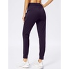 image:imageWomens Joggers with Zipper Pockets Tapered Athletic Pants for Women  Stretchy Lounge Jogging Workout Soft Elastic Waistband Drawstring Cuffed AnkleVintage Purple