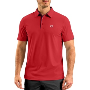 image:imageMens Golf Shirt Dry Fit Short Sleeve Polos Athletic Polo Shirts for Men  Moisture Wicking CoolTouch 4Way Stretch UPF50 Contrast Collar Tagless Comfort for Tennis Pickleball Active CasualRed