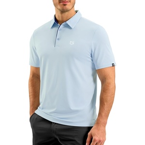 image:imageMens Golf Shirt Dry Fit Short Sleeve Polos Athletic Polo Shirts for Men  Moisture Wicking CoolTouch 4Way Stretch UPF50 Contrast Collar Tagless Comfort for Tennis Pickleball Active CasualLight Blue