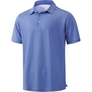 image:imageMens Golf Shirts Dry Fit Micro Print Short Sleeve Polo  Breathable Moisture Wicking Lightweight WrinkleFree Soft Sun Protection Cool Stretchy Tennis Sports DailyWavy Floral