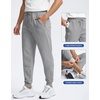 image:imageG Gradual Mens Fleece Lined Cotton Joggers with Zipper Pockets Warm Pants  Workout Athletic Lounge SweatpantsHeather Silver Grey