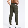 image:imageG Gradual Mens Fleece Lined Cotton Joggers with Zipper Pockets Warm Pants  Workout Athletic Lounge SweatpantsMuscus Green