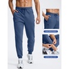 image:imageG Gradual Mens Fleece Lined Cotton Joggers with Zipper Pockets Warm Pants  Workout Athletic Lounge SweatpantsPeacock Blue