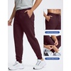 image:imageG Gradual Mens Fleece Lined Cotton Joggers with Zipper Pockets Warm Pants  Workout Athletic Lounge SweatpantsWine