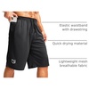 image:imageG Gradual Mens Long Basketball Shorts with Zipper Pocket 911 Quick Dry Gym Shorts Lightweight Athletic Shorts for MenBlack