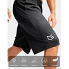 image:imageG Gradual Mens Long Basketball Shorts with Zipper Pocket 911 Quick Dry Gym Shorts Lightweight Athletic Shorts for MenBlack