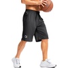 image:imageG Gradual Mens Long Basketball Shorts with Zipper Pocket 911 Quick Dry Gym Shorts Lightweight Athletic Shorts for MenBlack