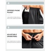 image:imageG Gradual Mens Long Basketball Shorts with Zipper Pocket 911 Quick Dry Gym Shorts Lightweight Athletic Shorts for MenBlack