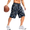 image:imageG Gradual Mens Long Basketball Shorts with Zipper Pocket 911 Quick Dry Gym Shorts Lightweight Athletic Shorts for MenBlue Camo