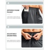 image:imageG Gradual Mens Long Basketball Shorts with Zipper Pocket 911 Quick Dry Gym Shorts Lightweight Athletic Shorts for MenDark Gray