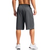 image:imageG Gradual Mens Long Basketball Shorts with Zipper Pocket 911 Quick Dry Gym Shorts Lightweight Athletic Shorts for MenDark Gray